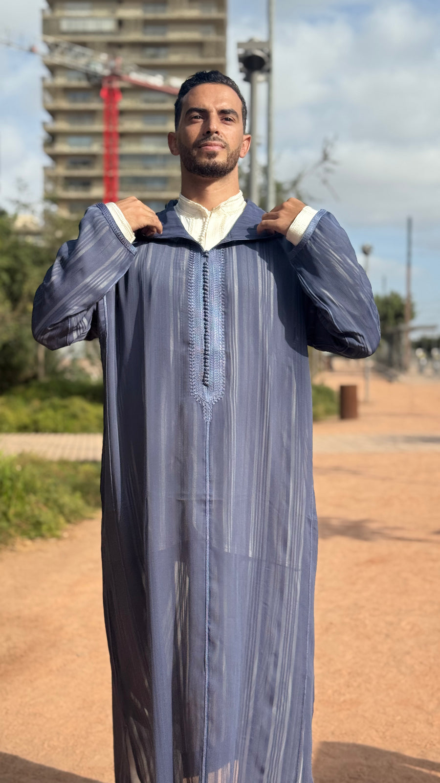 The Slate Sousdi Jallaba (Blue-Grey)