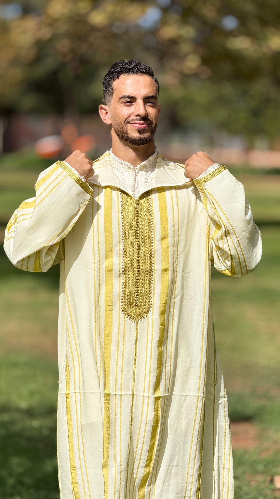 The Golden Sousdi Jallaba (Cream & Gold)