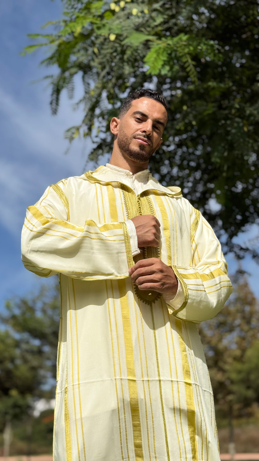 The Golden Sousdi Jallaba (Cream & Gold)