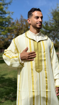 The Golden Sousdi Jallaba (Cream & Gold)