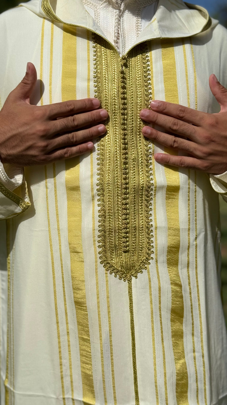 The Golden Sousdi Jallaba (Cream & Gold)