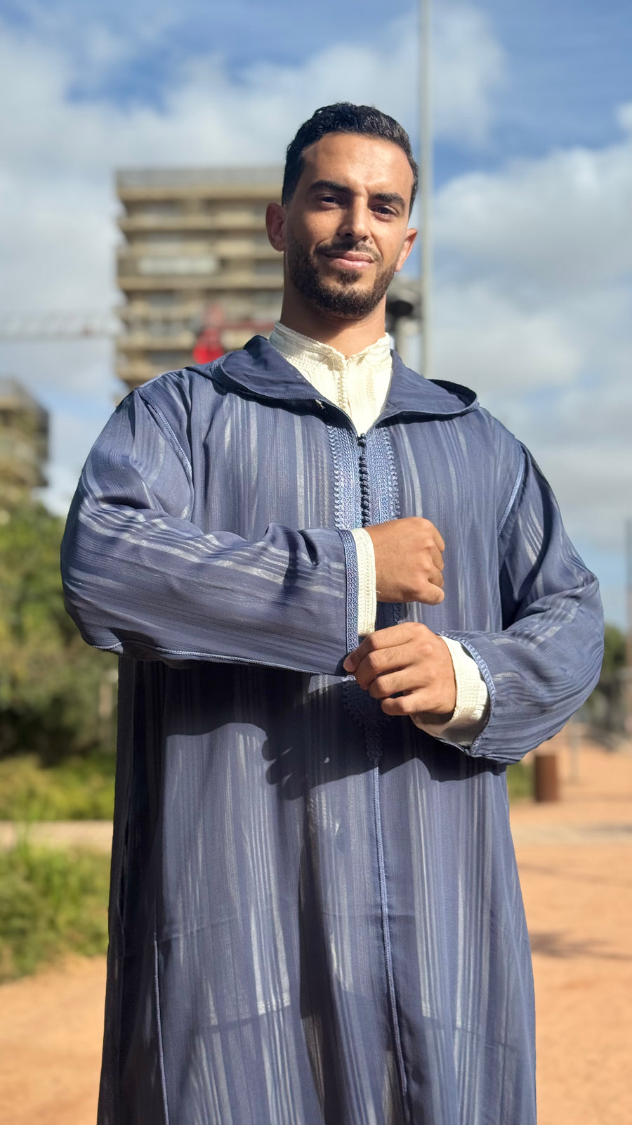 The Slate Sousdi Jallaba (Blue-Grey)