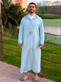 Djellaba bleu ciel SOUSDI
