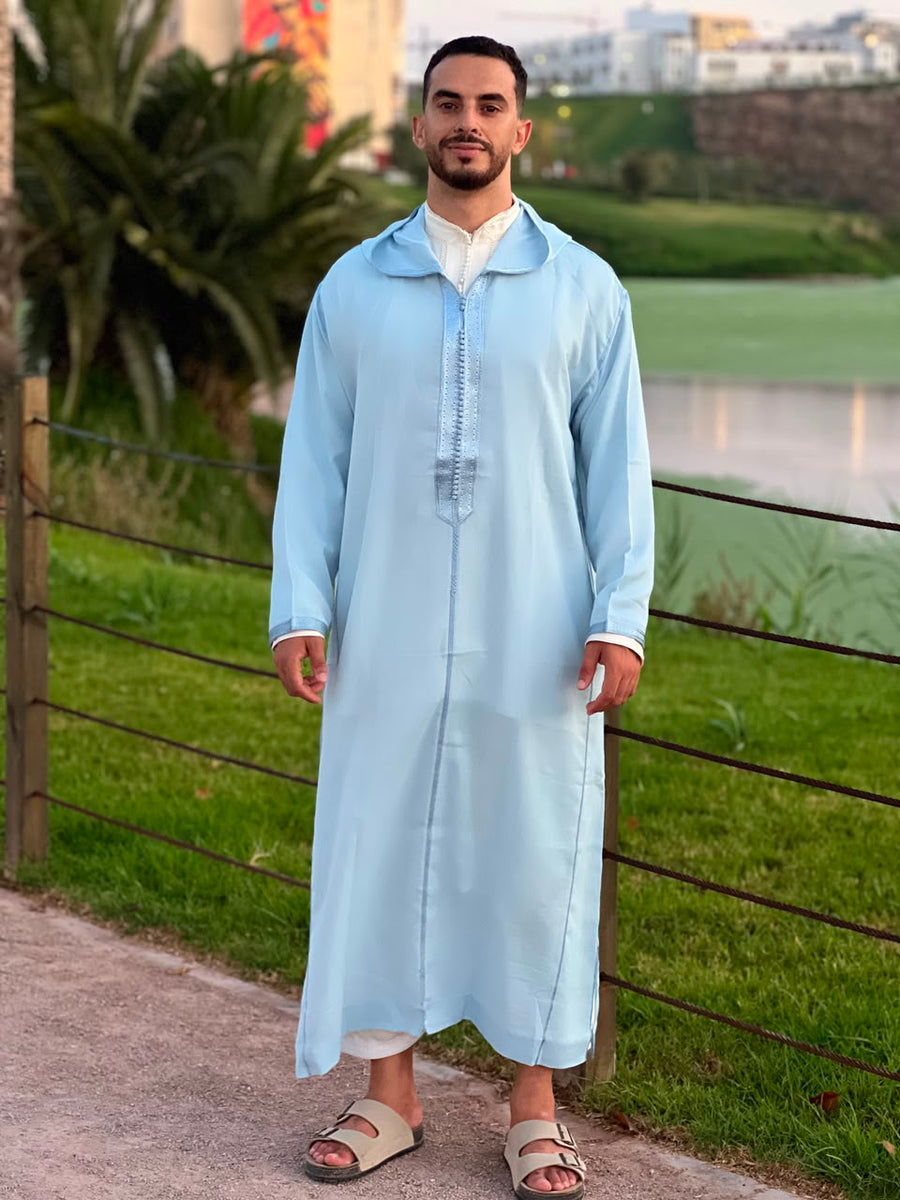 Djellaba bleu ciel SOUSDI